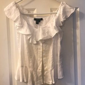 Vintage Ralph Lauren ruffle top size 4P